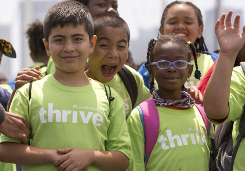 Children in Thrive t-shirts